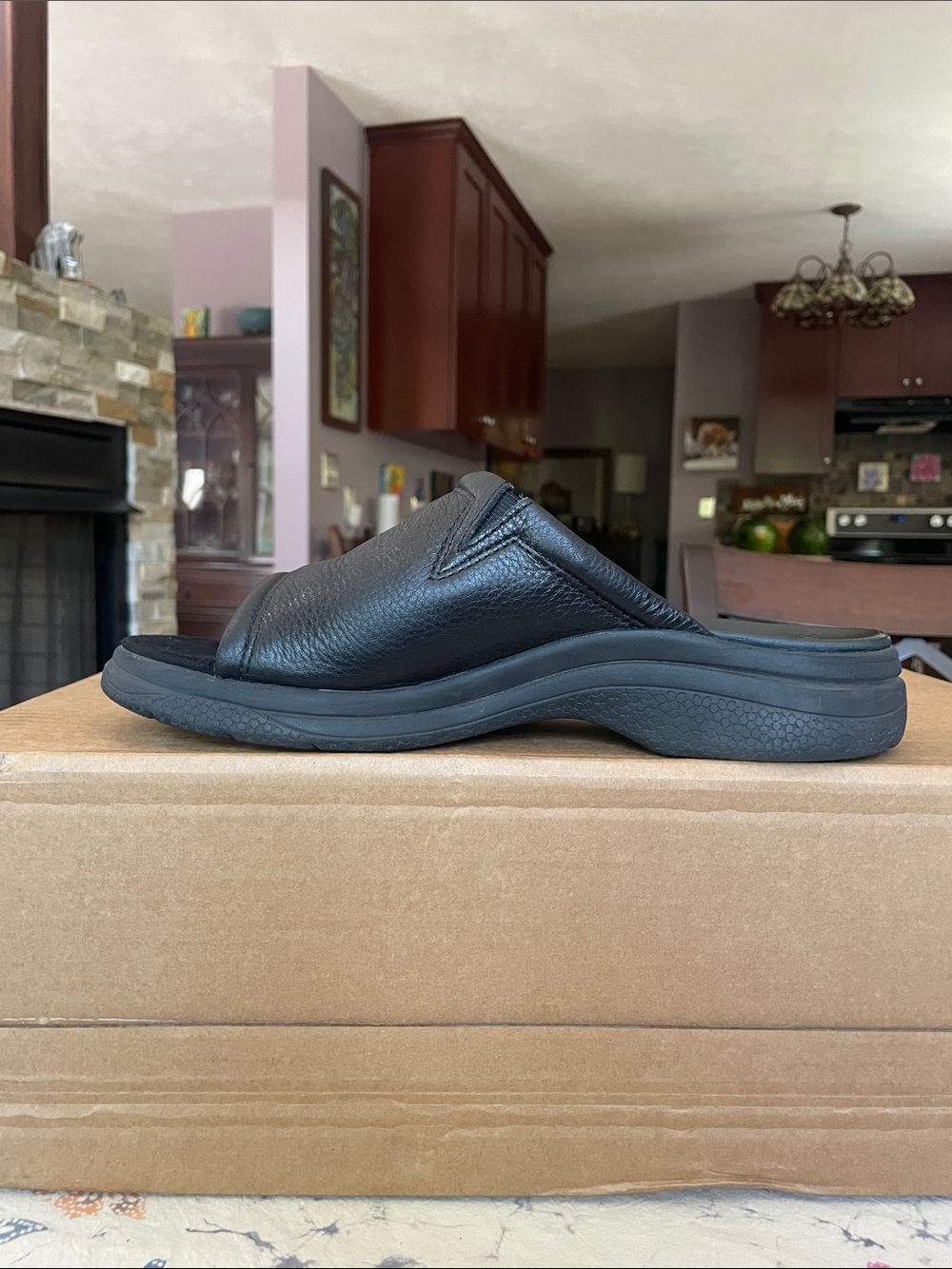 ARIAT Black Leather Slide Sandals - Women’s 9 - Picture 6 of 6